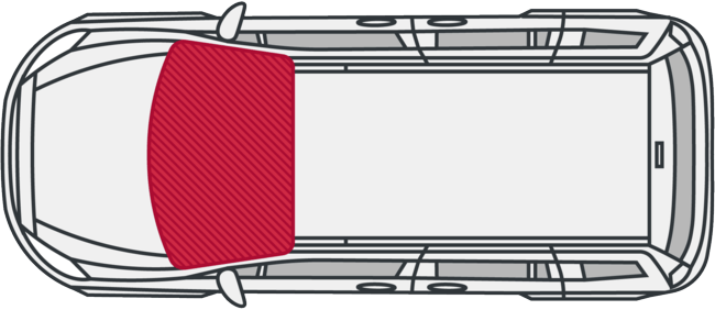 Auto Windschutzscheibe beschädigt