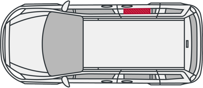 Auto hintere Seitenscheibe rechts beschädigt