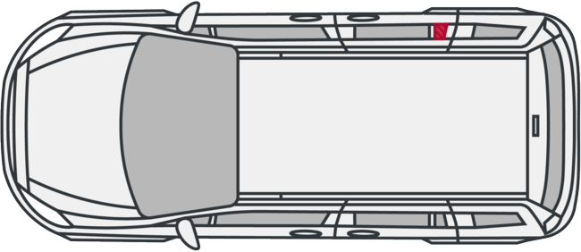 Auto hinteres Dreieck rechts beschädigt