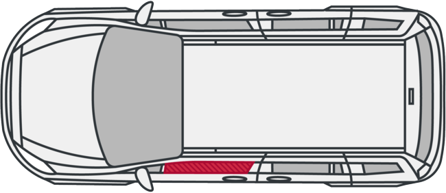 Auto vordere Seitenscheibe links beschädigt